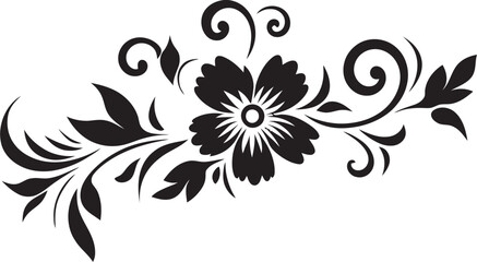 Intricate Retro Floral Icon Badge Stylish Emblem Antique Scrollwork Logo Ornament Detailed Craftsmanship