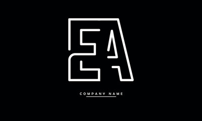 EA, AE, E, A Abstract Letters Logo Monogram