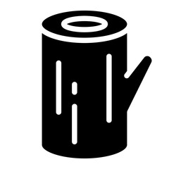 Wood log icon. Lumber