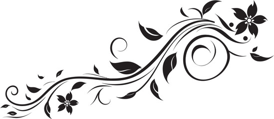 Victorian Era Floral Icon Design Vintage Elegance Vintage Decorative Floral Emblem Delicate Design