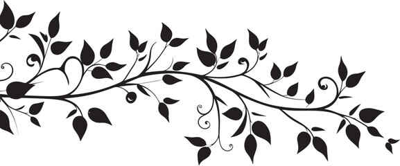 Vintage Decorative Floral Emblem Delicate Design Ornate Retro Floral Divider Logo Iconic Symbol