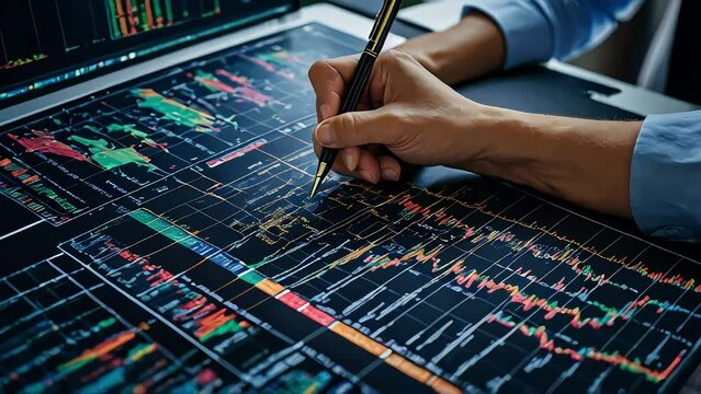 Financial trends in big business, profit and expense analysis, financial transactions, global digitalization, labor monetization.