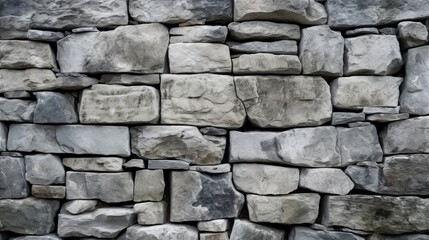 Obraz premium Texture of old rock wall for background, Old grey stone wall background texture close up
