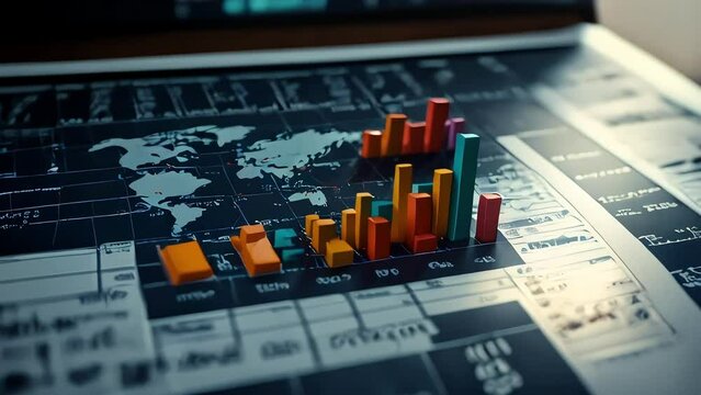 Financial trends in big business, profit and expense analysis, financial transactions, global digitalization, labor monetization.