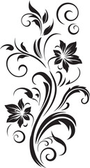 Traditional Divider Line Design Retro Floral Ornament Icon