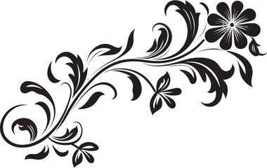 Retro Style Ornament Vector Classic Floral Emblem
