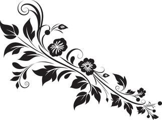 Elegant Floral Divider Logo Retro Style Ornament Vector