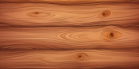 Obraz premium cartoon wood texture with a round knot and a wooden wall in the background
