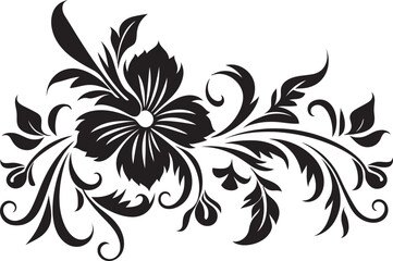 Vintage Ornamental Logo Decorative Floral Pattern