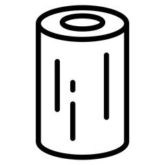 Wood log icon, lumber 