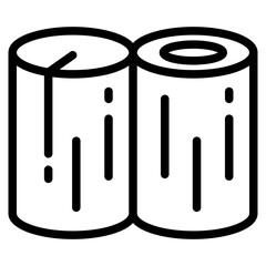 Wood log icon, lumber 
