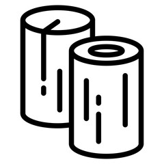 Wood log icon, lumber 