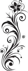Classic Divider Logo Intricate Floral Emblem Victorian Floral Icon Elegant Scrollwork Design