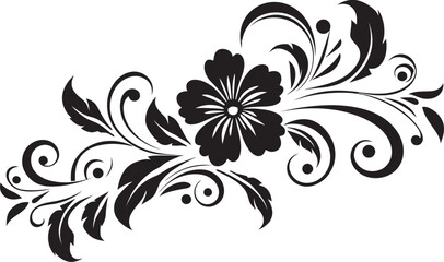 Intricate Floral Emblem Victorian Style Vector Elegant Ornament Logo Retro Floral Element