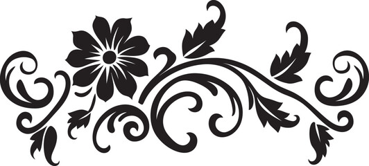 Elegant Vintage Frame Retro Floral Design Decorative Floral Icon Vintage Ornate Pattern