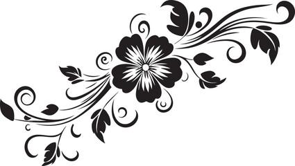 Classic Vintage Design Intricate Floral Art Victorian Era Logo Elegant Floral Badge