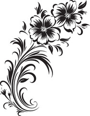Classic Divider Logo Intricate Floral Emblem Victorian Floral Icon Elegant Scrollwork Design