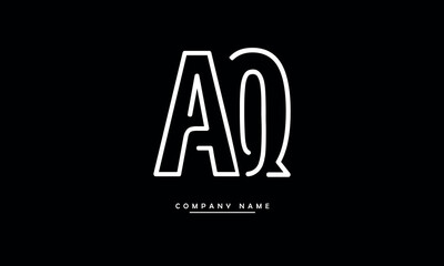 AQ, QA, A, Q Abstract Letters Logo Monogram