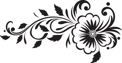 Ornate Floral Border Vector Victorian Style Floral Logo Icon