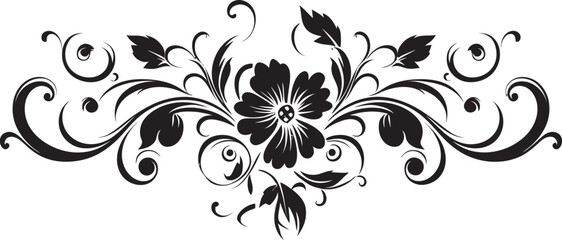 Classic Vintage Logo Antique Style Floral Art Elegant Divider Line Icon Vintage Scroll Vector