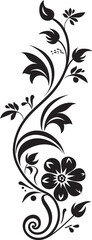 Classic Divider Logo Intricate Floral Emblem Victorian Floral Icon Elegant Scrollwork Design