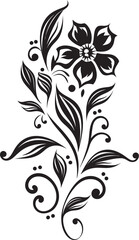 Classic Divider Logo Intricate Floral Emblem Victorian Floral Icon Elegant Scrollwork Design