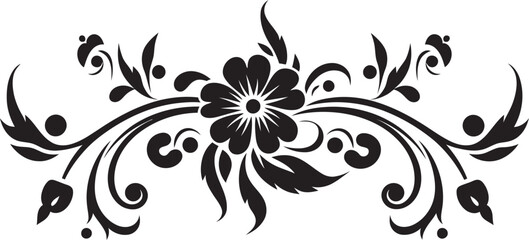 Victorian Era Logo Elegant Floral Badge Retro Style Design Vintage Ornate Badge