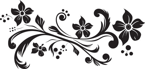 Antique Floral Badge Decorative Floral Pattern Classic Vintage Design Intricate Floral Art