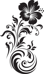 Victorian Era Logo Elegant Floral Badge Retro Style Design Vintage Ornate Badge