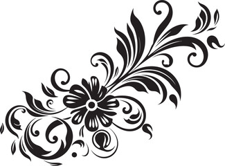 Decorative Divider Line Element Art Elegant Floral Frame Logo Design