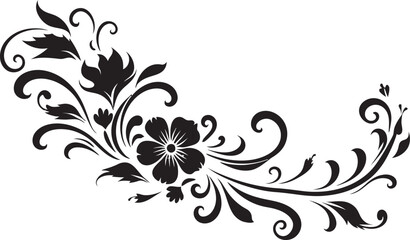 Classic Vintage Design Intricate Floral Art Victorian Era Logo Elegant Floral Badge