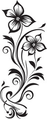 Fototapeta premium Classic Divider Logo Intricate Floral Emblem Victorian Floral Icon Elegant Scrollwork Design