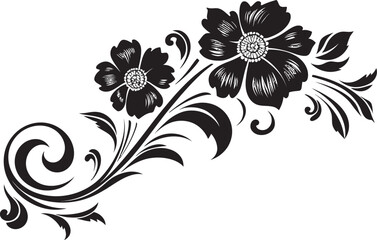 Vintage Scroll Vector Elegant Divider Line Icon Retro Floral Swirl Design Decorative Floral Frame