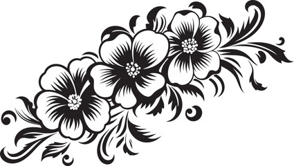 Retro Floral Element Elegant Ornament Logo Vintage Decorative Border Floral Badge