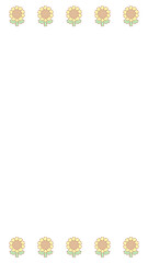 16:9 ファンシーひまわりフレーム⭐︎PNG