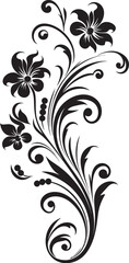 Retro Floral Ornamental Divider Element Antique Floral Swirl Logo Icon Design