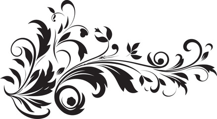 Antique Floral Frame Design Classic Divider Logo Emblem