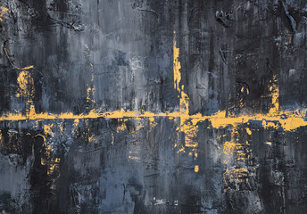 Naklejka premium Abstract multicolor painting wtih grunge texture on canvas. Artwork mix brush stroke, splash color and oil, acrylic paint element. Modern contemporary art for wallpaper background