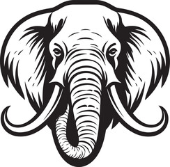 Vector Elephant Illustration Stylish Symbol Artistic Elephant Icon Abstract Badge