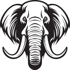 Artistic Elephant Badge Abstract Vector Design Minimalist Elephant Logo Modern Symbol