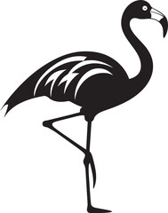 Flamingo Line Art Logo Classic Emblem Stylish Flamingo Icon Artistic Vector Design