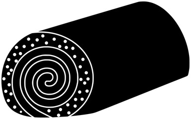 roll illustration swirl silhouette homemade logo bun icon swiss outline croissant loaf yeast food pastry bread sourdough bakery breakfast shape cake dough brown for vector graphic background