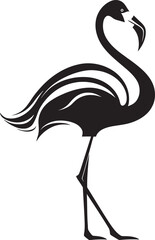 Abstract Flamingo Graphic Stylish Logo Design Tropical Flamingo Emblem Geometric Symbol