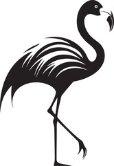 Abstract Flamingo Silhouette Modern Emblem Minimalist Flamingo Logo Geometric Symbol