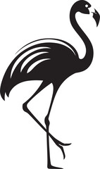 Abstract Flamingo Graphic Stylish Vector Icon Flamingo Silhouette Badge Modern Emblem