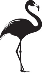 Minimalist Flamingo Logo Retro Vector Symbol Elegant Flamingo Badge Geometric Emblem