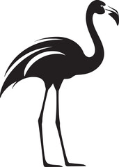 Stylish Flamingo Icon Creative Vector Art Abstract Flamingo Silhouette Stylish Emblem