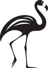 Minimalist Flamingo Logo Geometric Symbol Elegant Flamingo Badge Creative Vector Art