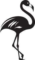 Obraz premium Flamingo Bird Icon Retro Vector Art Artistic Flamingo Illustration Modern Emblem