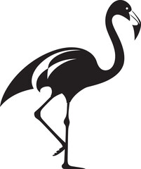 Obraz premium Tropical Flamingo Emblem Stylish Vector Design Elegant Flamingo Badge Artistic Emblem